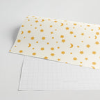 Moon Stars Pattern - Gold Wrapping Paper Gallery Image 2