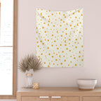 Moon Stars Pattern - Gold Wall Tapestry Gallery Image 2