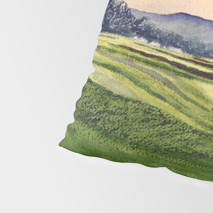 Pebble Beach Golf Course 9th Green Pillow Sham Gallery Image 4