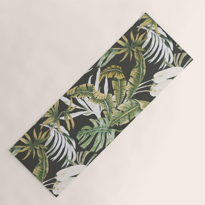 Dark watercolor jungle 1 Yoga Mat Gallery Image 1