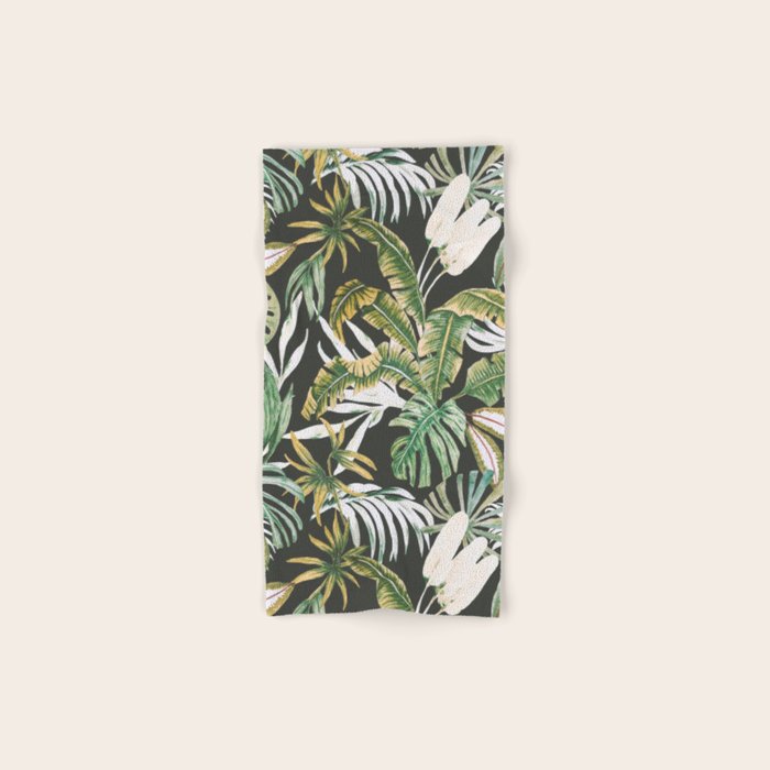 Dark watercolor jungle 1 Bath Towel Gallery Image 1