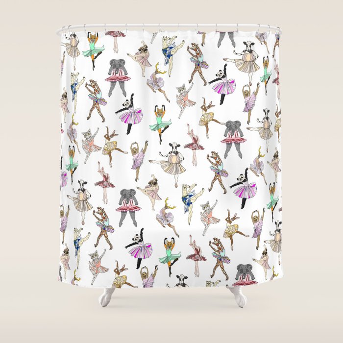 Animal Ballerinas Shower Curtain Gallery Image 1