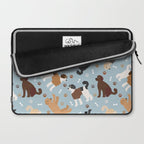 Labradoodle / Goldendoodle Dog Paws and Bones Pattern Laptop Sleeve Gallery Image 2