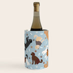 Labradoodle / Goldendoodle Dog Paws and Bones Pattern Wine Chiller Gallery Image 3