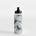 Labradoodle / Goldendoodle Dog Paws and Bones Pattern Water Bottle Gallery Image 2