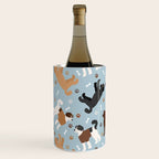 Labradoodle / Goldendoodle Dog Paws and Bones Pattern Wine Chiller Gallery Image 1