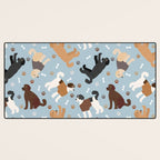 Labradoodle / Goldendoodle Dog Paws and Bones Pattern Desk Mat Gallery Image 3