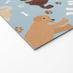 Labradoodle / Goldendoodle Dog Paws and Bones Pattern Welcome Mat Gallery Image 2