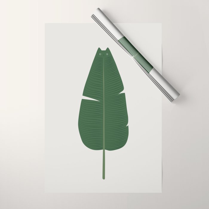 Cat and Plant 23 Wrapping Paper Gallery Image 1