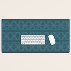 lines geo-teal Desk Mat Gallery Image 1