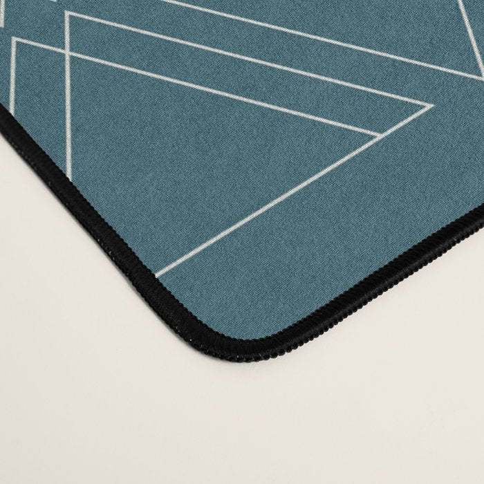 lines geo-teal Desk Mat Gallery Image 4