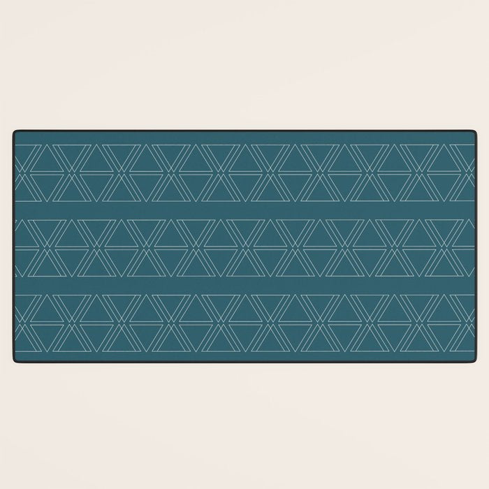 lines geo-teal Desk Mat Gallery Image 3