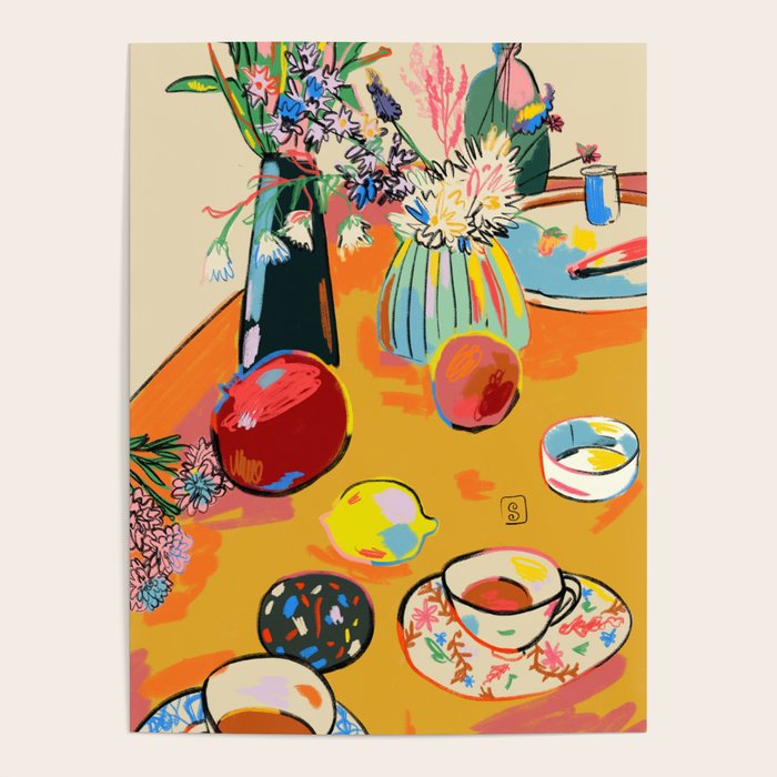 TEA AND FLOWERS AT HOME Poster Gallery Image 4