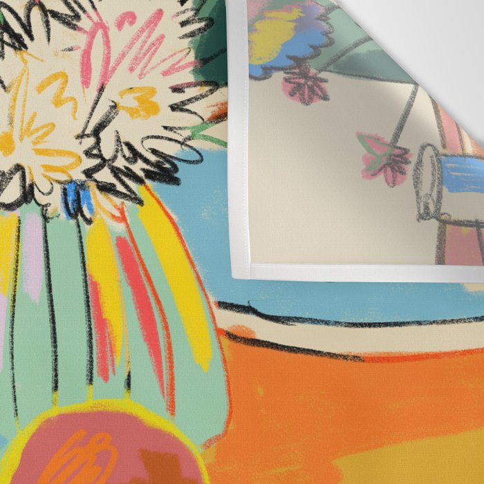 TEA AND FLOWERS AT HOME Wall Tapestry Gallery Image 3