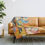 TEA AND FLOWERS AT HOME Throw Blanket Gallery Image 1