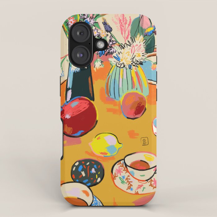 TEA AND FLOWERS AT HOME iPhone Case Gallery Image 1