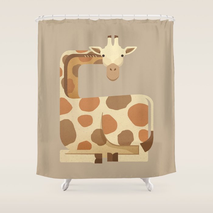 Whimsy Giraffe Shower Curtain Gallery Image 1