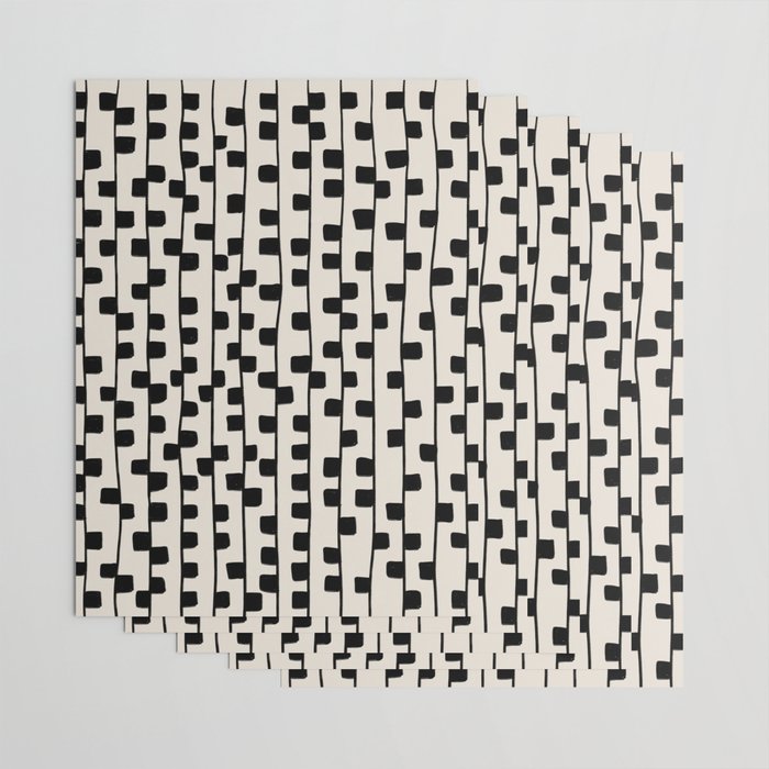 Squares / Black & White Pattern Wrapping Paper Gallery Image 3