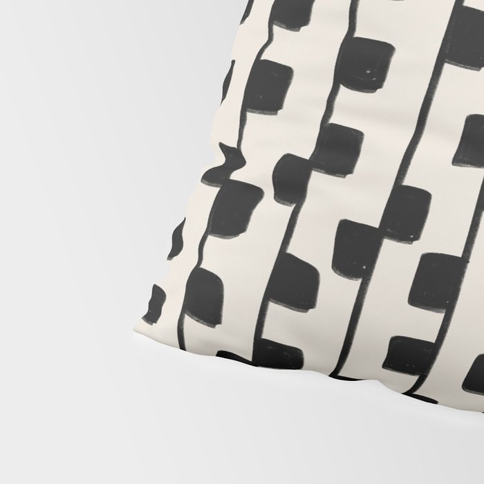 Squares / Black & White Pattern Pillow Sham Gallery Image 4