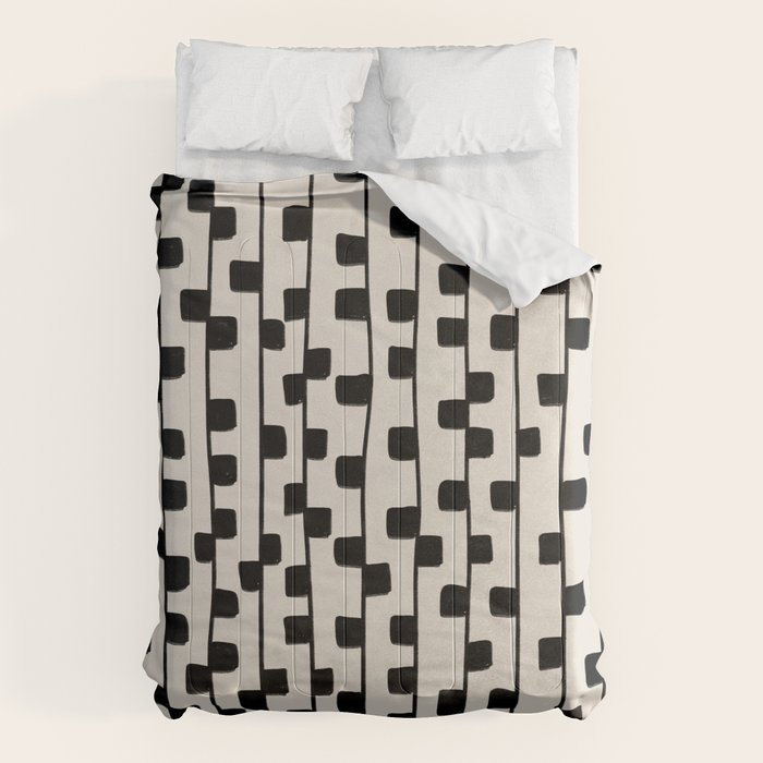 Squares / Black & White Pattern Comforter Gallery Image 6