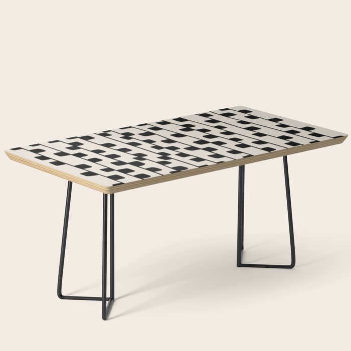 Squares / Black & White Pattern Coffee Table Gallery Image 1