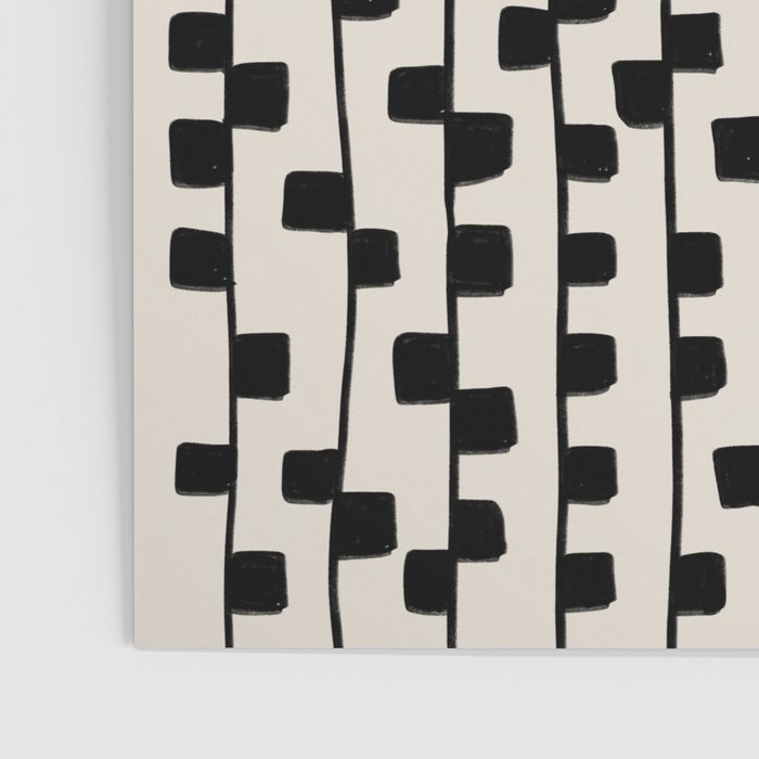 Squares / Black & White Pattern Poster Gallery Image 3