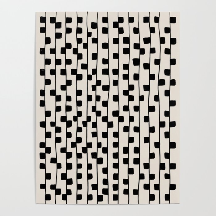 Squares / Black & White Pattern Poster Gallery Image 1