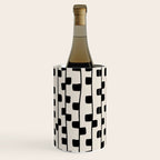 Squares / Black & White Pattern Wine Chiller Gallery Image 1