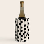 Squares / Black & White Pattern Wine Chiller Gallery Image 2