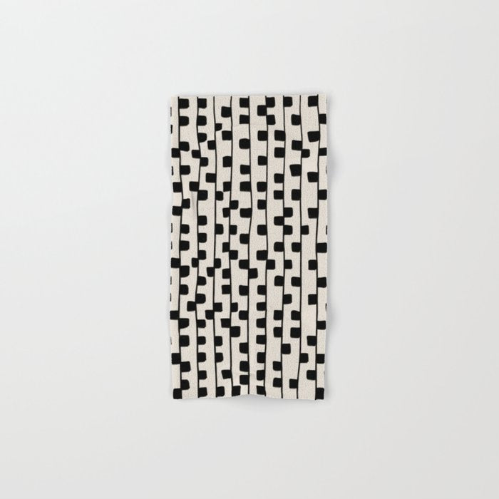 Squares / Black & White Pattern Towels Gallery Image 1
