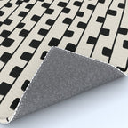 Squares / Black & White Pattern Rug Gallery Image 4