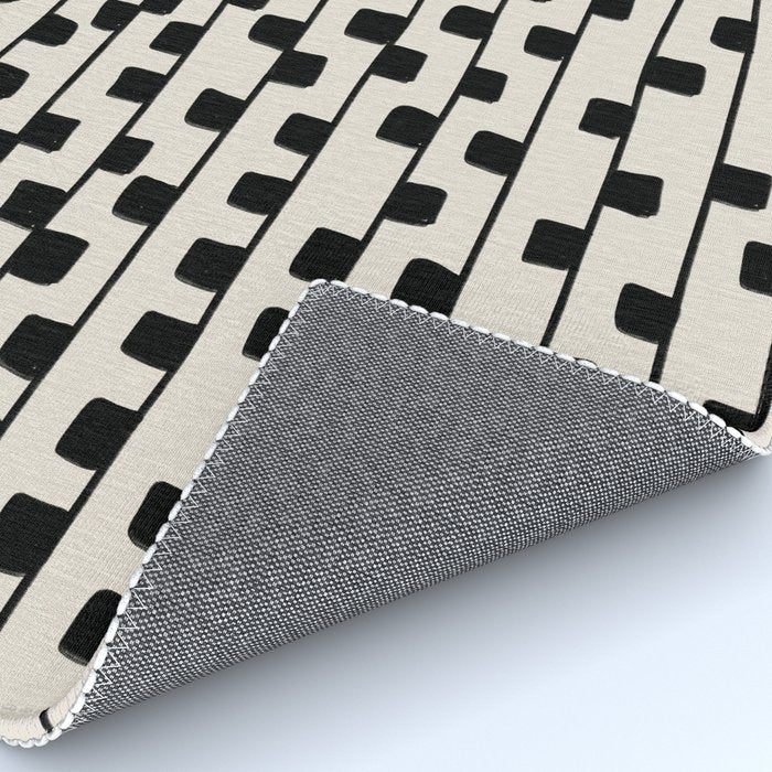 Squares / Black & White Pattern Rug Gallery Image 4