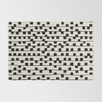Squares / Black & White Pattern Rug Gallery Image 2