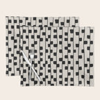 Squares / Black & White Pattern Placemat Gallery Image 1