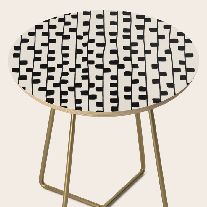 Squares / Black & White Pattern Side Table Gallery Image 2