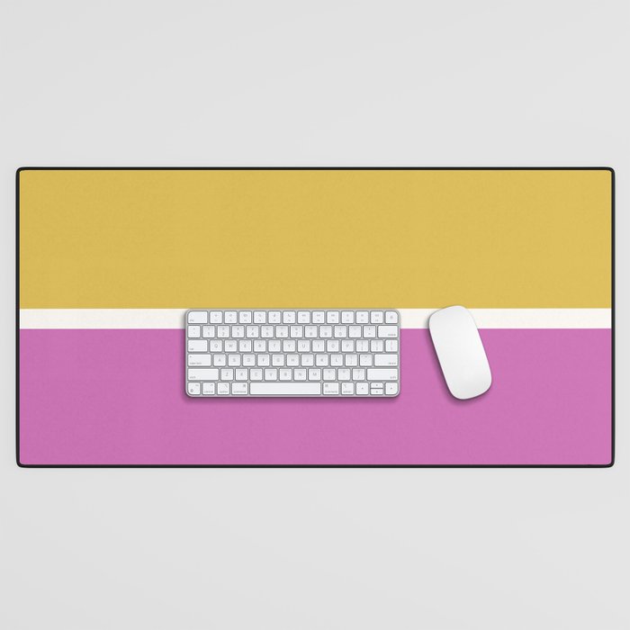 Color Block II Yellow Pink Desk Mat Gallery Image 1