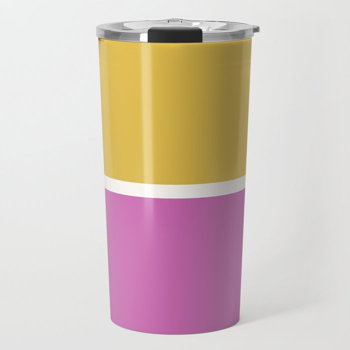Color Block II Yellow Pink Travel Mug Gallery Image 1