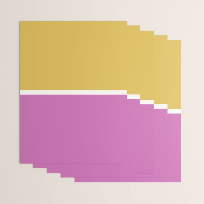 Color Block II Yellow Pink Wrapping Paper Gallery Image 3