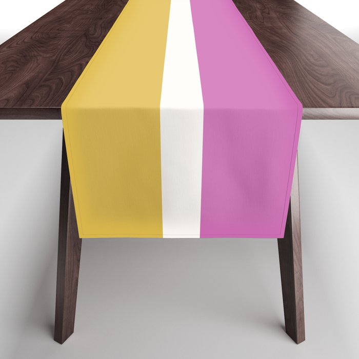 Color Block II Yellow Pink Table Runner Gallery Image 1