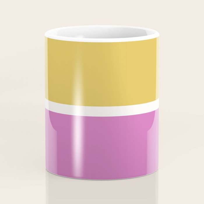 Color Block II Yellow Pink Coffee Mug Gallery Image 4
