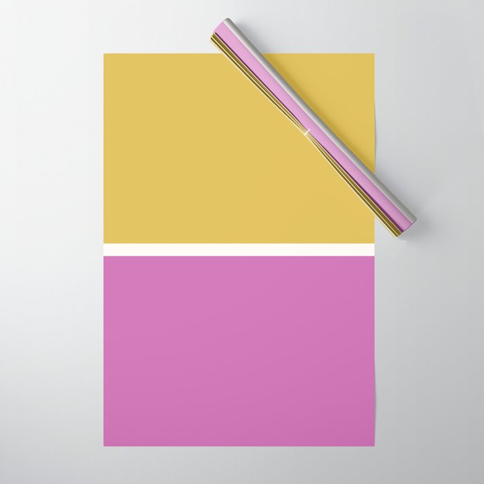 Color Block II Yellow Pink Wrapping Paper Gallery Image 1