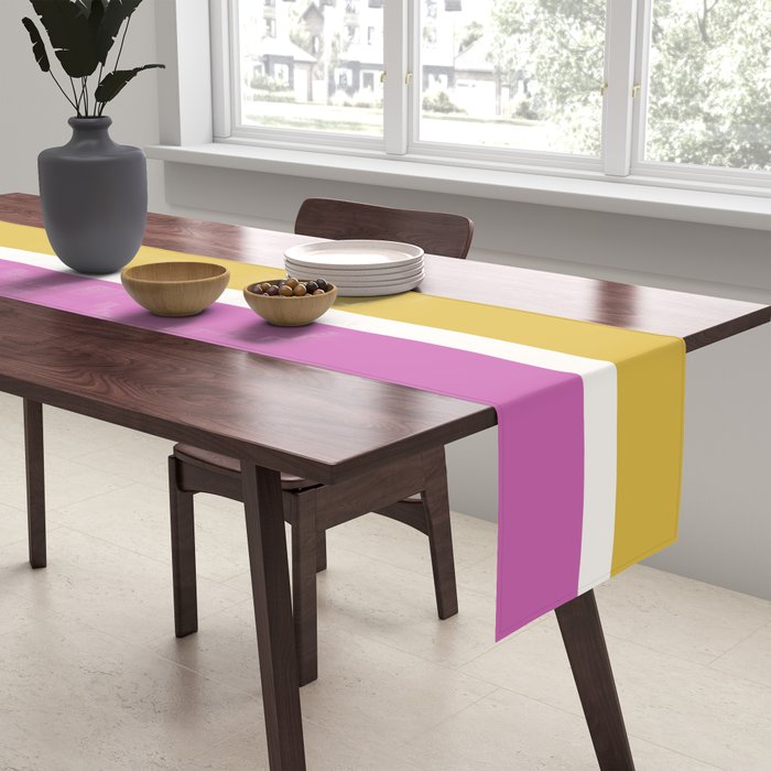 Color Block II Yellow Pink Table Runner Gallery Image 2