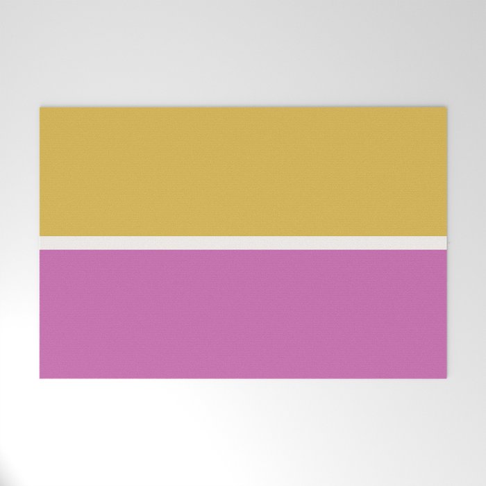 Color Block II Yellow Pink Welcome Mat Gallery Image 1
