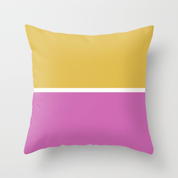 Color Block II Yellow Pink Throw Pillow Gallery Image 6