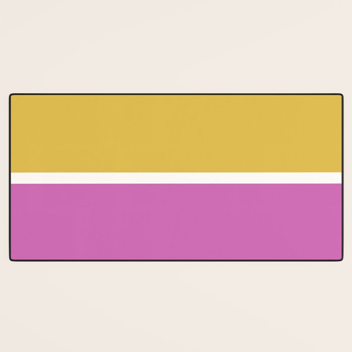 Color Block II Yellow Pink Desk Mat Gallery Image 3
