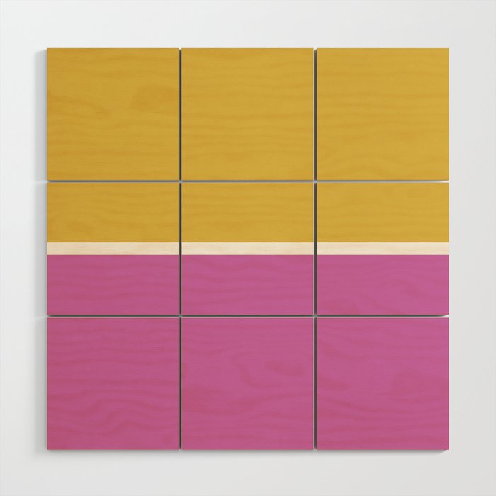 Color Block II Yellow Pink Wood Wall Art Gallery Image 1