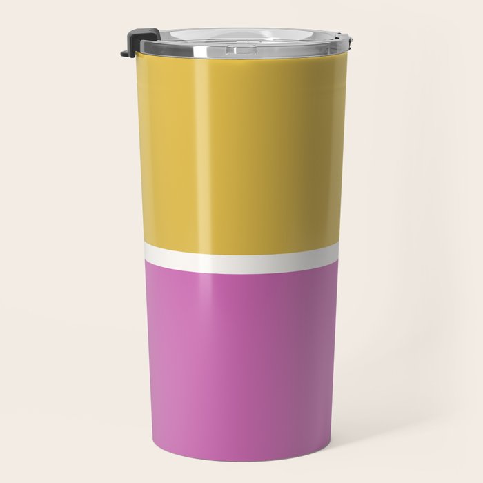 Color Block II Yellow Pink Travel Mug Gallery Image 3