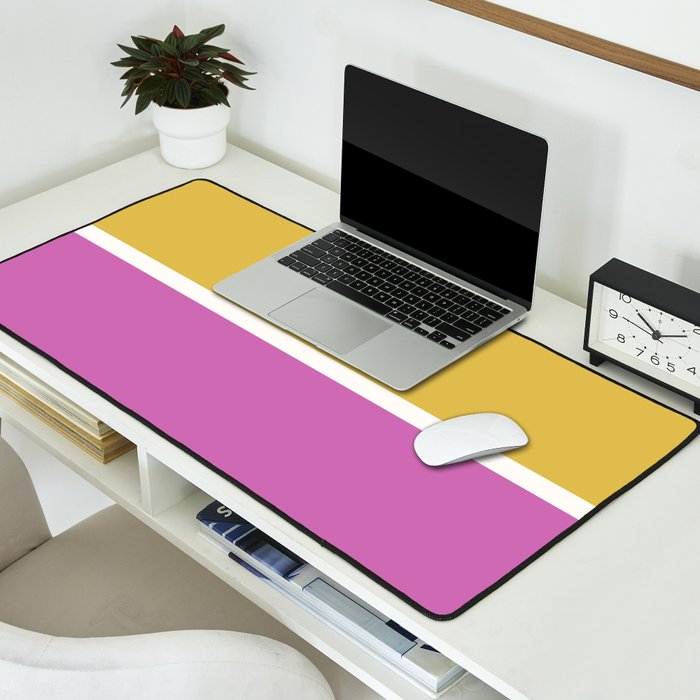 Color Block II Yellow Pink Desk Mat Gallery Image 2