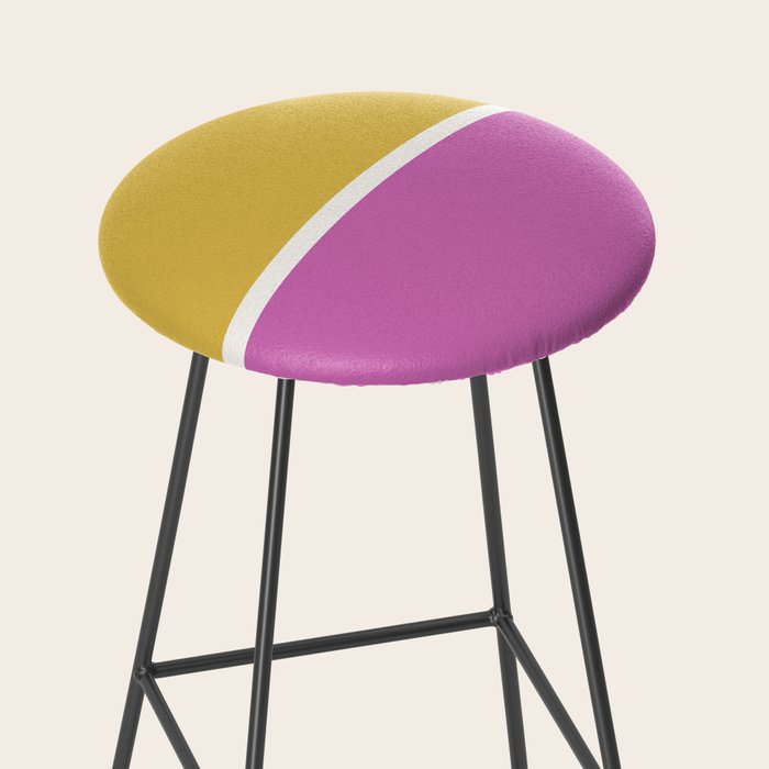 Color Block II Yellow Pink Stool Gallery Image 2