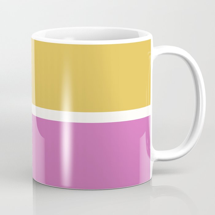 Color Block II Yellow Pink Coffee Mug Gallery Image 1
